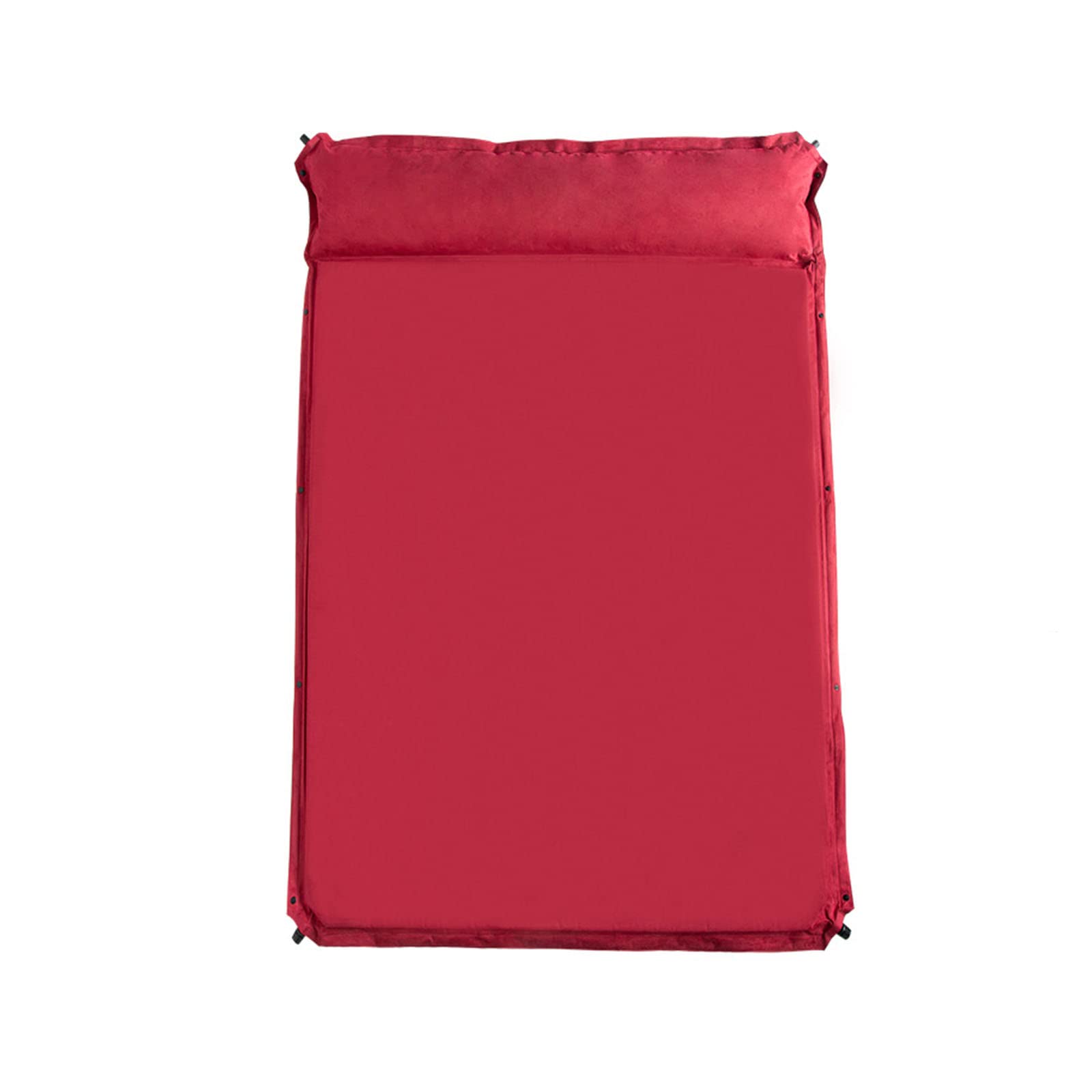Extérieur épaissi Camping Coussin d'air éponge Oreiller Double Coussin Gonflable Camping Pique-Nique Tapis (Wine Red)
