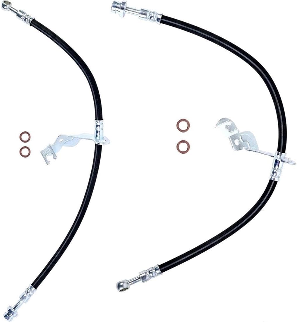 Brake Hose - 2x Front Brake Lines, Front Brake Hose Pair Brake Hydraulic Hose Fits Kia Sorento 2014 2015