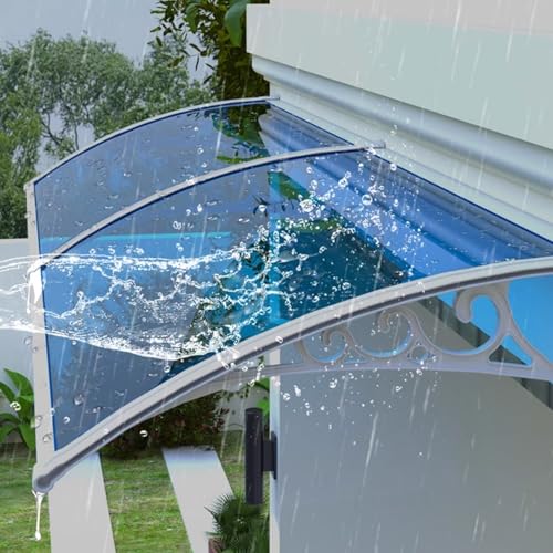 Auvent d'extérieur en polycarbonate pour portes : entrée sèche et nette