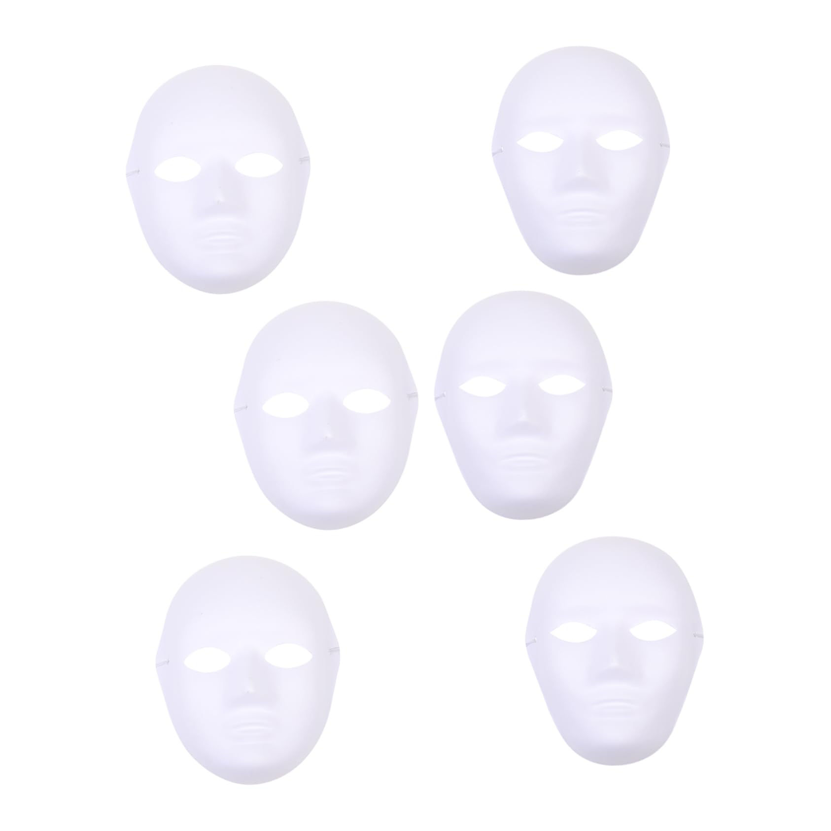 Abaodam Blank Mask DIY Full Unpainted Masquerade Unpainted Masks Masquerade Masks Halloween Face Mask Blank Masquerade Full Face Mask Costume Venetian Mask Halloween Decor Paper White