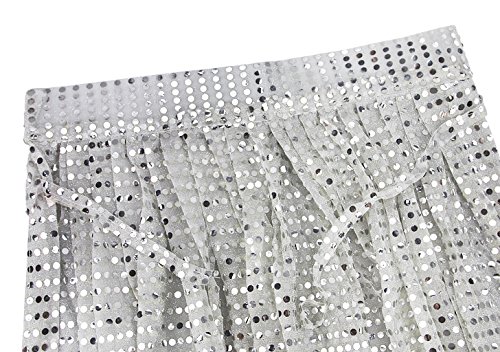 Halloween Party Festival Magic Cosplay Sequin Glitter Costume Bling Cloak Cape Robe Coat Shawl Outwear Silver #TOP4