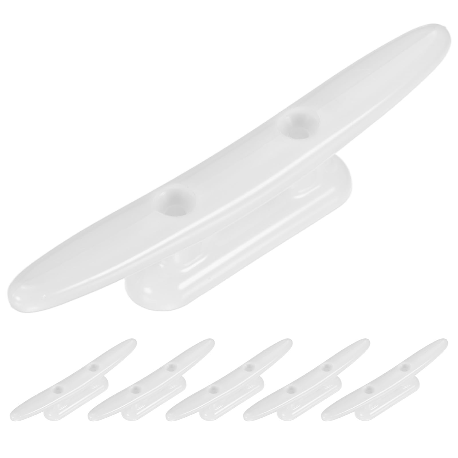 TIXIPEM 6PCS Boat Dock Cleats 4 Inch Nylon 40mm Hole Centers, White