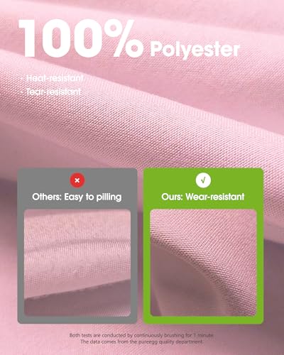 Image of Pureegg Rectangle Table Cloth 60 inch x 84 inch - Durable Polyester Tablecloth Offers Reusable & Washable Protection, Ideal for Outdoor Party, Picnic, Wedding, Banquet and Birthday, Pink