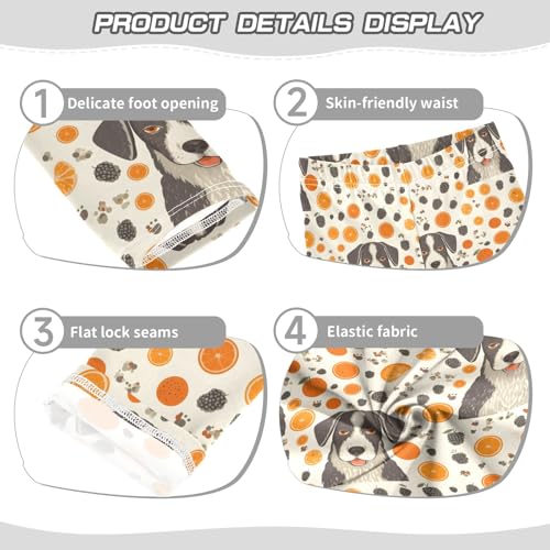 senya Girls Printed Leggings Yoga Pants Animal Dog Pattern for Kids in 4t to 10 Years, 4T3