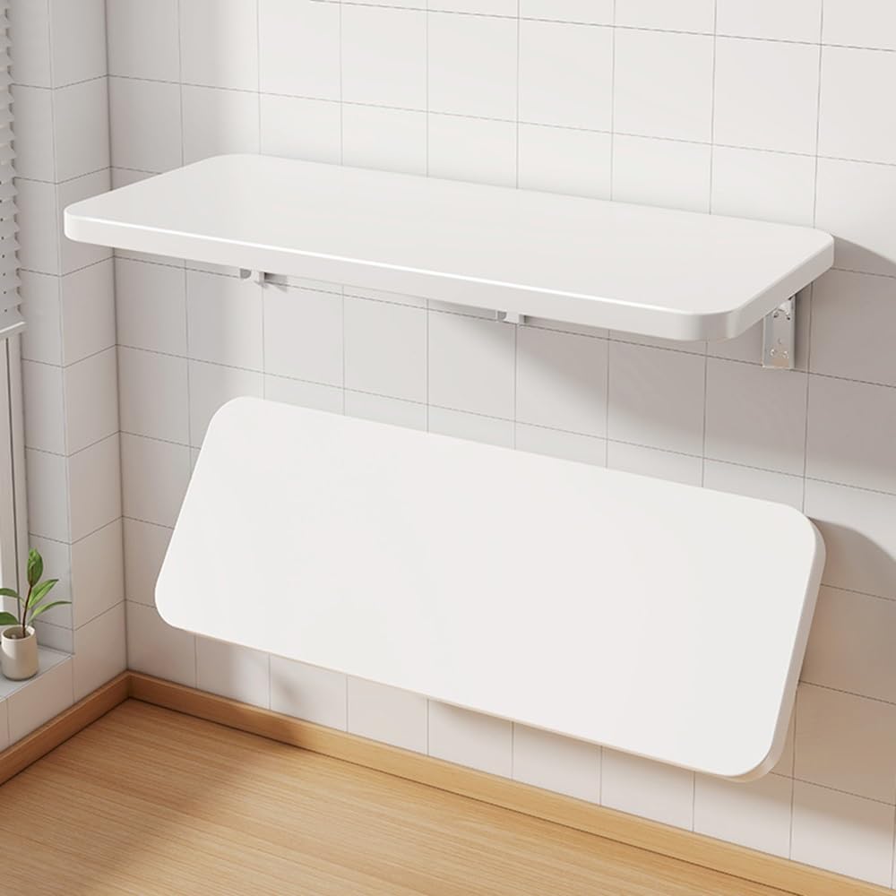 Table pliante murale en bois : la solution gain de place pour buanderie et cuisine