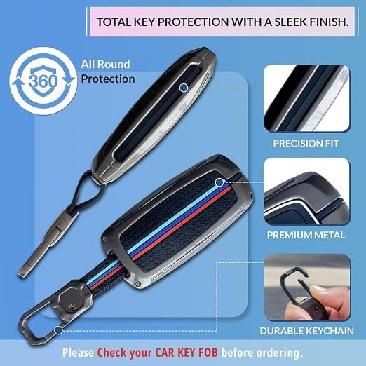 Image of NEODRIFT 'KeyShield' Car Key Cover for Ford Aspire (Shape 2, 03 Buttons) (Durable, Stylish and 360 Protection)