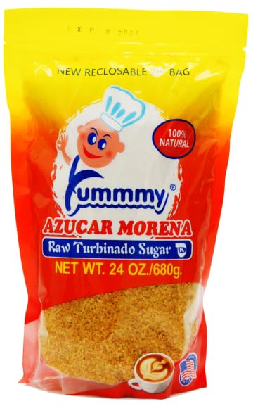 Yummmy Raw Turbinado Brown Sugar, Azucar Morena,1.5 Lbs (24 Oz), Kosher Certified