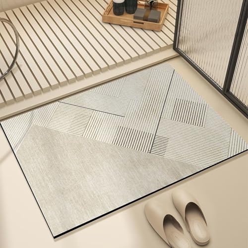 Alfombra de baño de diatomita rectangular 60x90 de secado rápido 2