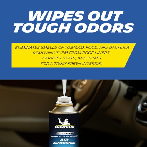 Image of MICHELIN AC Duct Cleaner (350ml) & Air Refresher (100ml) Combo | Complete Car Cabin Air Treatment Kit | Cleans AC Vents, Eliminates Odours & Refreshes Interior | One-Time Smoke Air Freshener