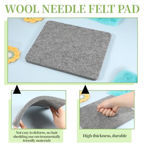 Image of Needle Felting Pad, Grey Sponge Pad, 8x10 in Needle Felting Mat for Any Wool Felting Supplies