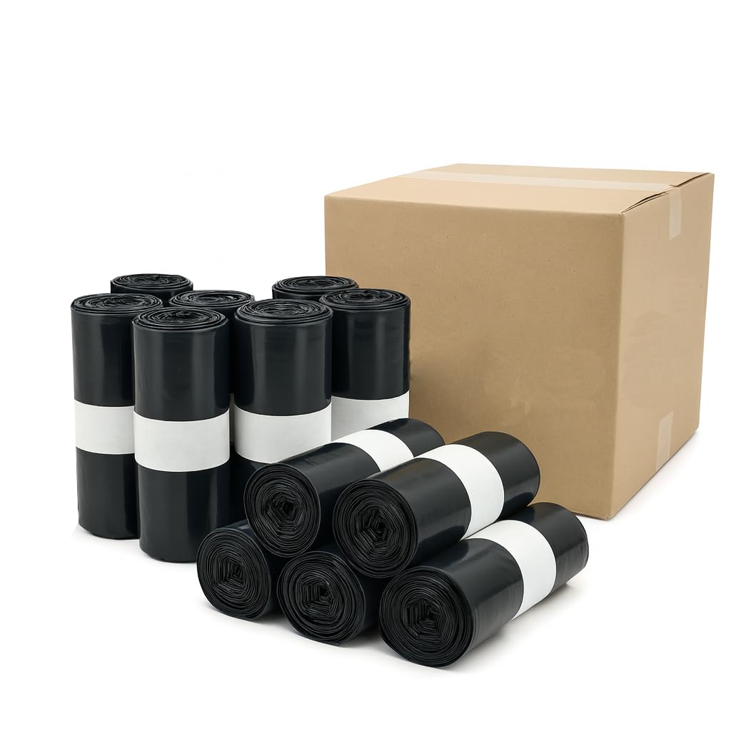 Bolsas De Basura Grandes E Industriales Extra Fuertes (Galga 300) - 85x105 cm (100 Litros) - Pack 120 Unidades - Plástico 100% Reciclado Antigoteo y Resistente - Especial Cargas Pesadas y Veterinarias