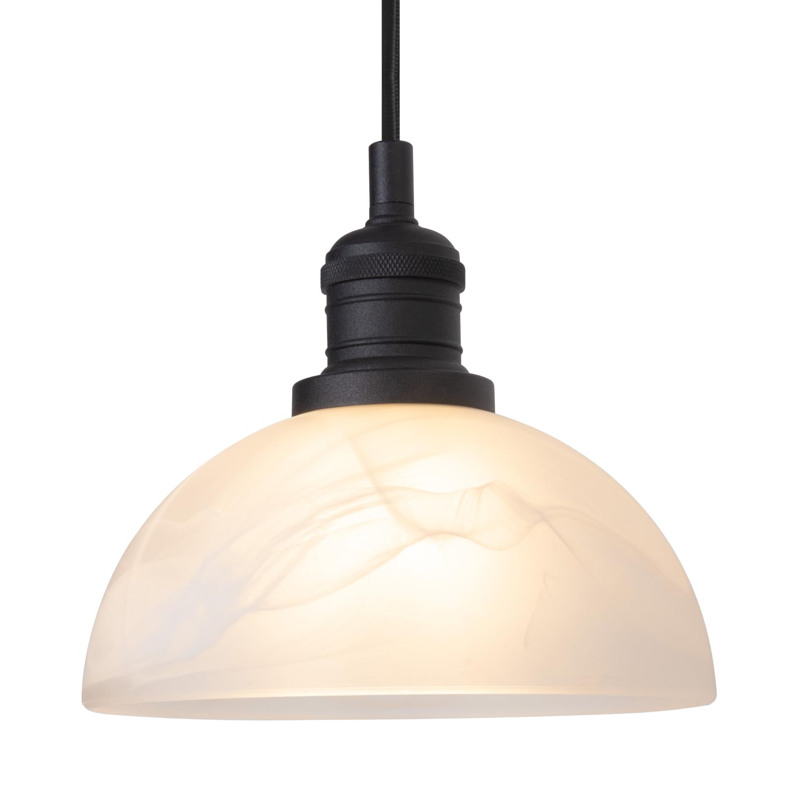 JIMUBEAMIndustrial Style Ceiling Pendant Light with Glass Lampshade, Retro Rustic Hanging Lamp Fixture for Kitchen Island, Dining Room, Living Room, Bedroom, Hallway, Entryway