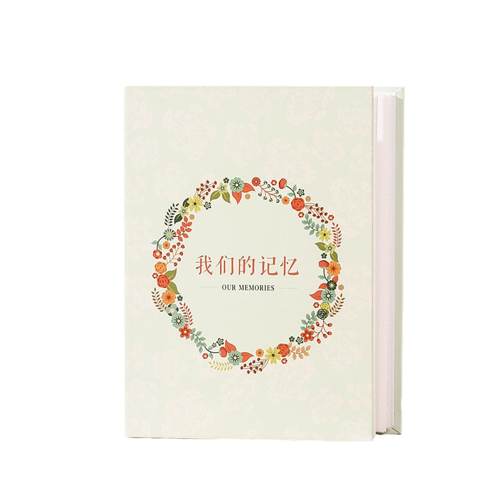 Hixingo Memo Photo Album 6x4 Holds Up to 100 Photos, Baby and Wedding Photo Albums, Personalised Photo Book - Gifts - Travel - Photo Books for Memories - Photo Album Slip in (7’’,Garland)