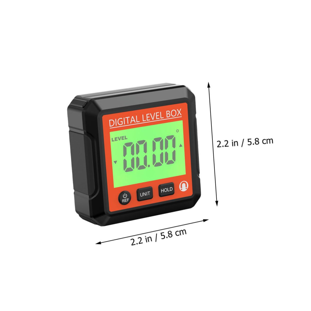 MAGICLULU Inclinómetro Digital y Respuesta Rápida Pantalla Lcd de Precisión Compacto y Ligero Medidor de Ángulos Caja de Nivel Abs para Ángulos de Corte Precisos