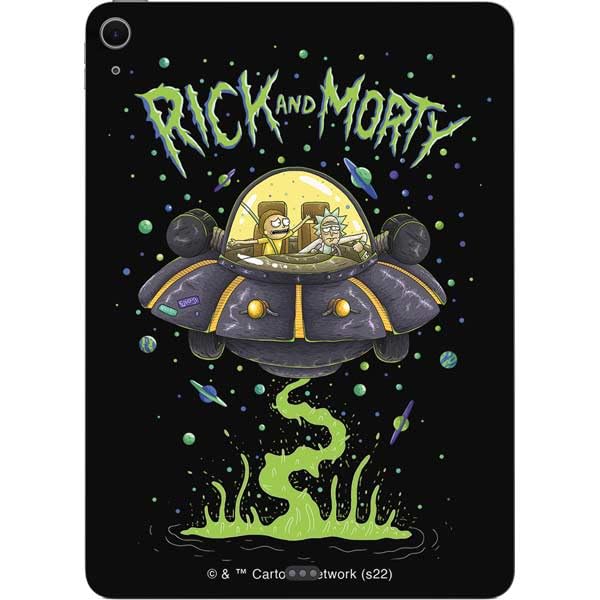 Skinit Decal Tablet Skin Compatible with iPad Air 11in (2024-2025) - Officially Licensed Adult Swim Rick and Morty Spaceship Design