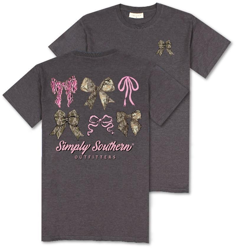 Simply Southern Multi Camouflage - Bows - Adult T-Shirt