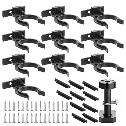 Sckelleiste Küche, 10 Stück Sockelleisten Clips mit 30 Schrauben, küchensockel Befestigungsclips, Sockelleisten, Küchensockelleiste, Küche Sockel für 32-42mm Küchenfüße, Schwarz