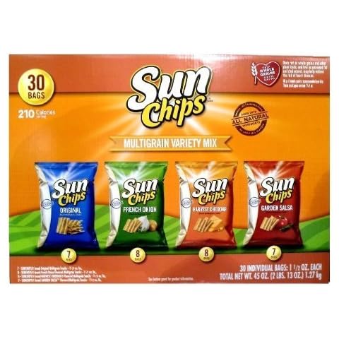 Sun Chips Multigrain Variety Mix, Chips Bags, 30-count, 45 Oz Cover