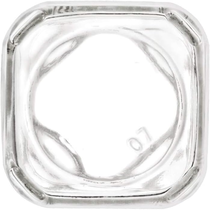 Nakpunar 12 pcs 10 oz Victorian Square Glass Jars with Plastisol Lined Lids (10 fl oz, Silver)