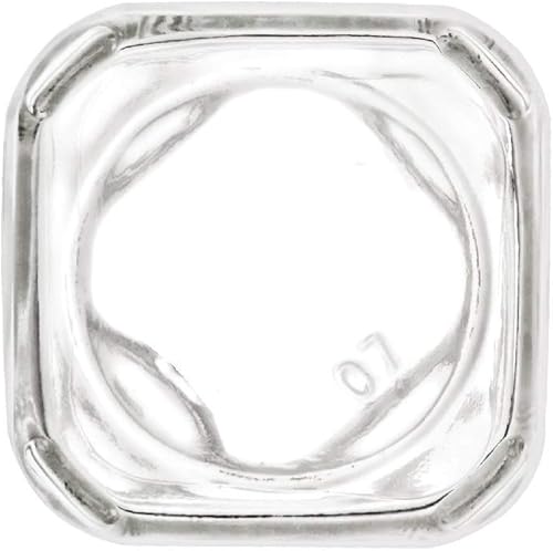 Miniatura 3 de Nakpunar 12 tarros de vidrio cuadrados victorianos de 6 onzas líquidas con tapas doradas