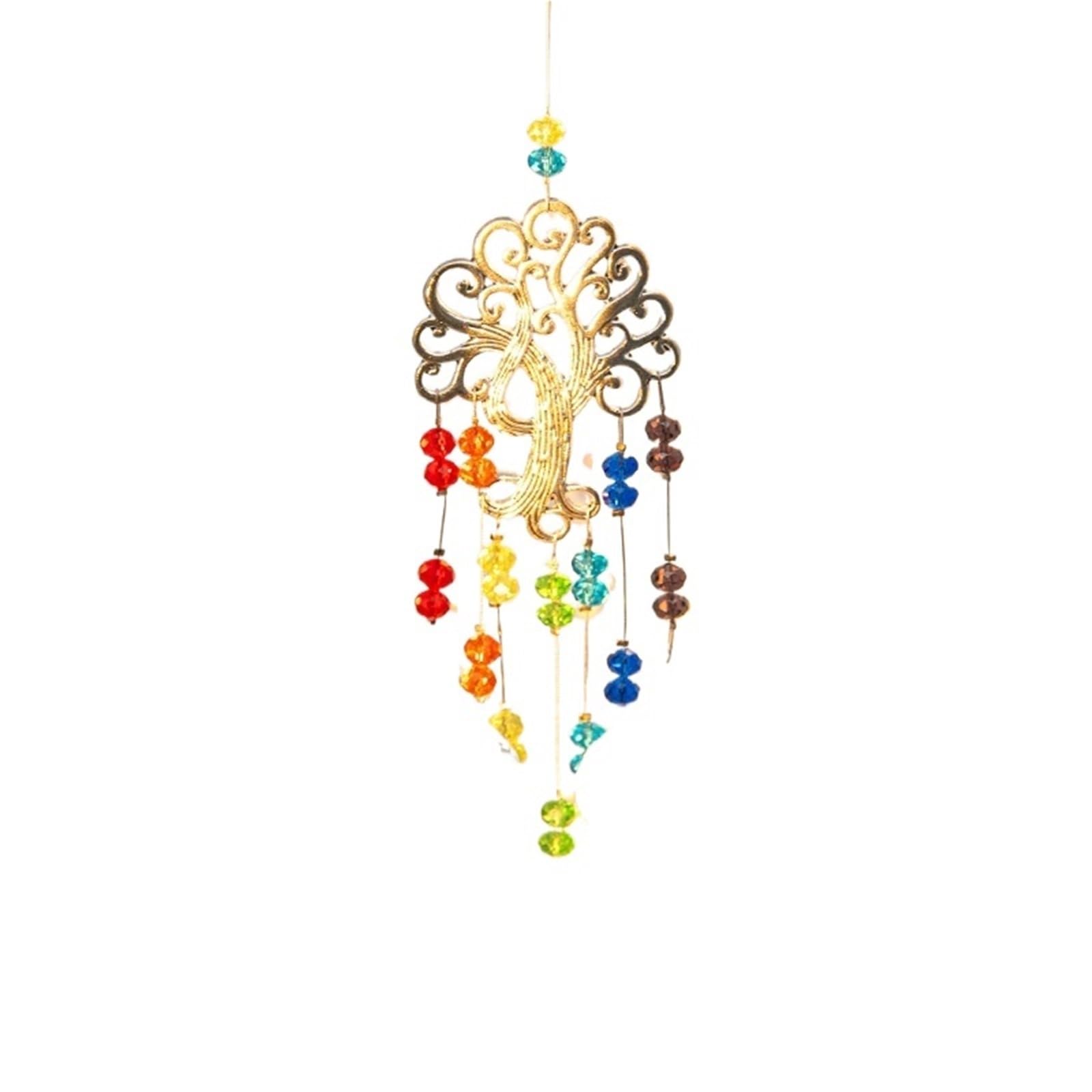Window Wind Chime Life Tree Crystals Chimes Suncatcher Hanging Pendnats Car Garden Decoration Pendnat(Color-1)