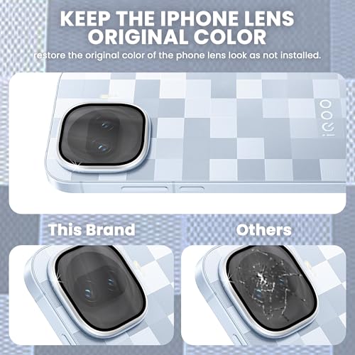 Image of FIRST MART Silver Camera Ring Guard Protector for iQOO 15R | Tempered Glass with Metal Alloy Rings, HD Clear, Scratch Resistant, Case-Friendly | Pack of 1