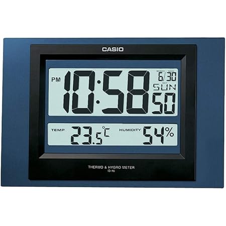 Casio digital wall clock with temperature and humidity Clearance