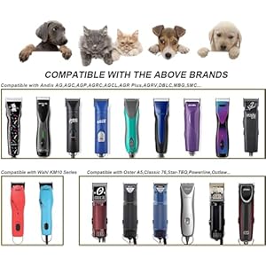 7FW Wide Blades for Dog Grooming Blades Compatible with Andis,Oster A5,Wahl km10 Dog Clippers,Size-#7FW, 1/8-Inch Cut Length (3.2mm)(2pcs #7FW)