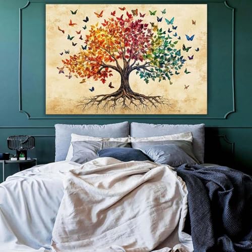 Arbre de vie impression sur toile grand format décoration murale