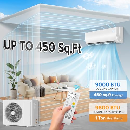 9000 BTU Mini Split Air Conditioner ＆ Heat Pump -