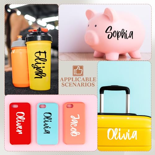 Image of Humyoun 6 Sheets UV Dtf Cup Wrap Name Stickers for Water Bottles Waterproof Vinyl Decals Personalized Custom Lettering Gift Stickers for Cups Love 14-40oz Tumbler Mugs DIY Craft (Black+White)