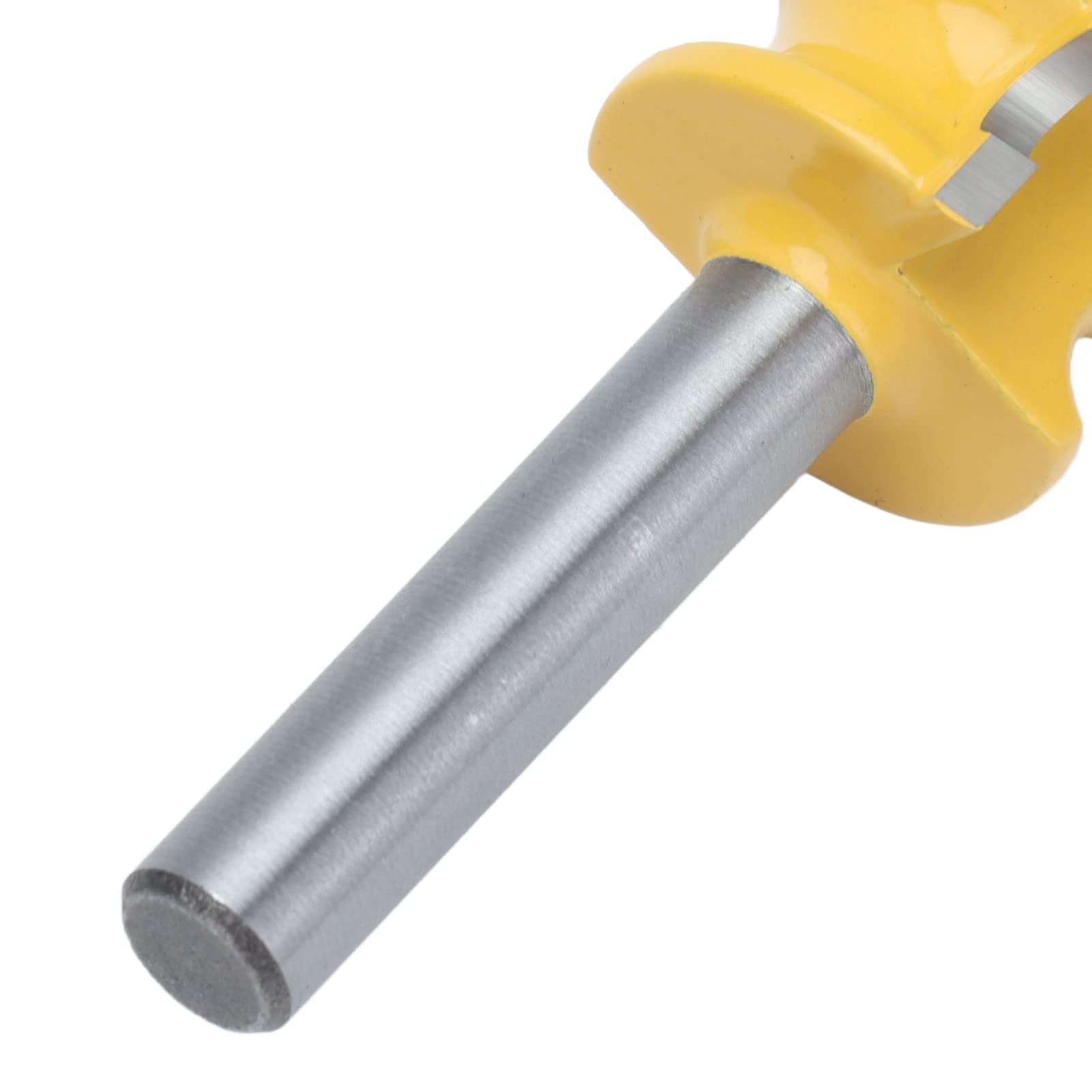 8mm Shank Handrail Router Bit, 8mm Shank Handrail Milling Cutter, Carbon Steel Alloy Cutter Yellow Coating Head Line Molding (Fishtail armrest milling cutter)