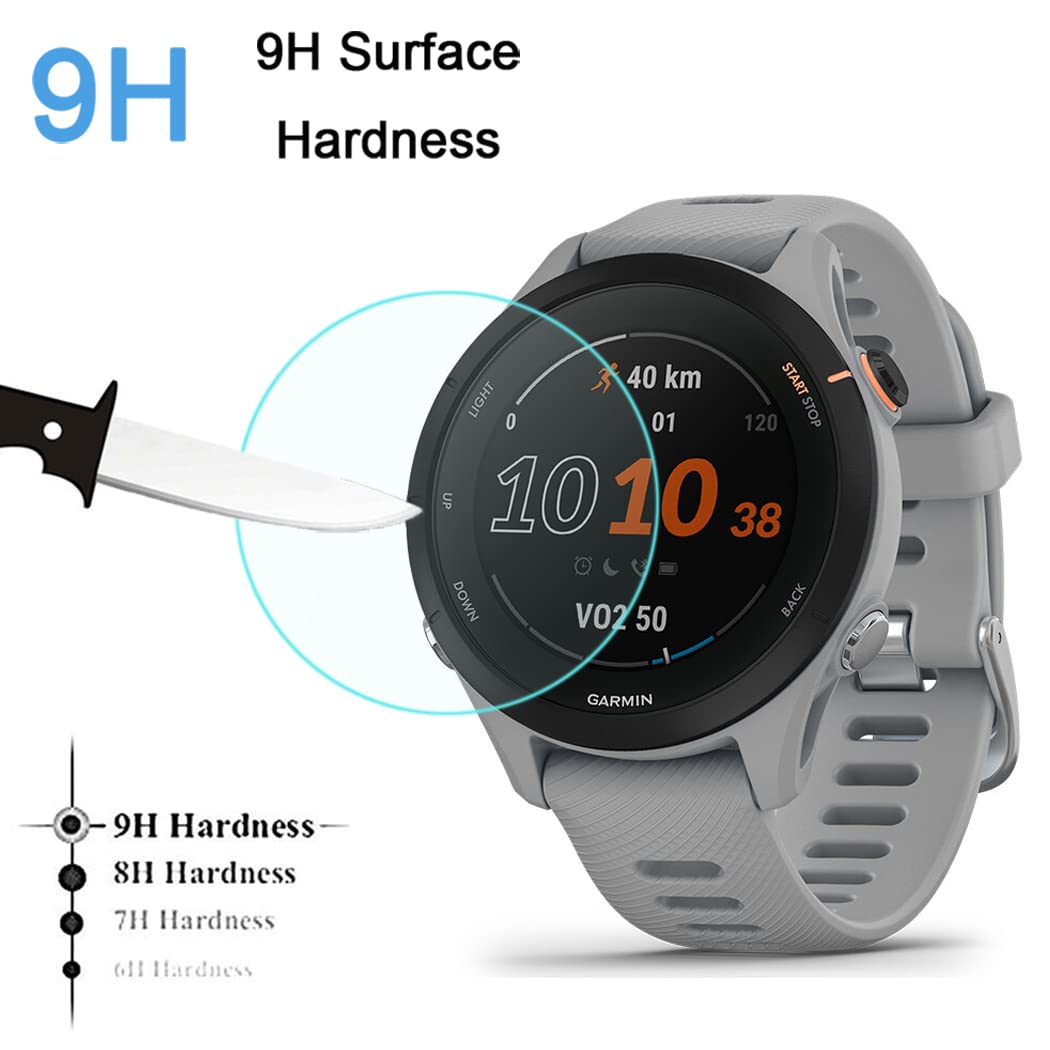 Yoomigle 4 Pack Compatible with Garmin Forerunner 255S Screen Protector Tempered Glass for Garmin 255 S Smartwatch Screen Protectors Cover Foils Glass Anti-Scratch Anti-Fingerprint No Bubble - Image 4