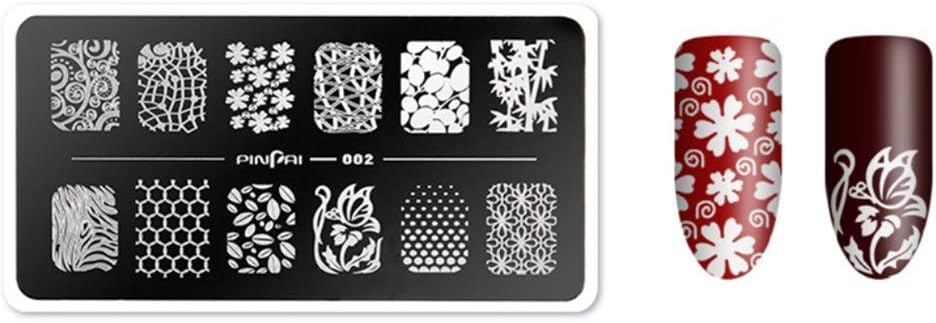 1枚 花 フラワー ハート ローズ スタンプピング 店舗 プレート ネイル ネイルツール 2 ネイルアート スタンプ