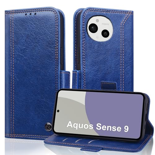 Aquos Sense9 ケース 手帳型 アクオスセンス9 ケース 手帳型 アクオスセンス9ケース 財布型 SH-53E SHG14 SH-M29 カード収納 スタンド機能 アクオスセンス9 カバー 携帯ケース aquos センス 9 防水 高級PUレザー