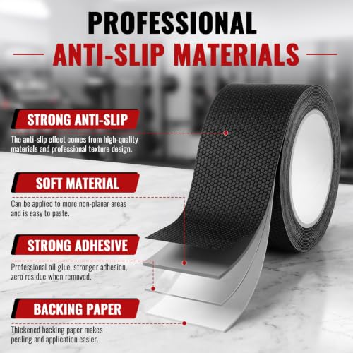 Xroam Rubber Grip Tape for Handles 1" x 16.4Ft Non-Abrasive Anti Slip Tape - image 7