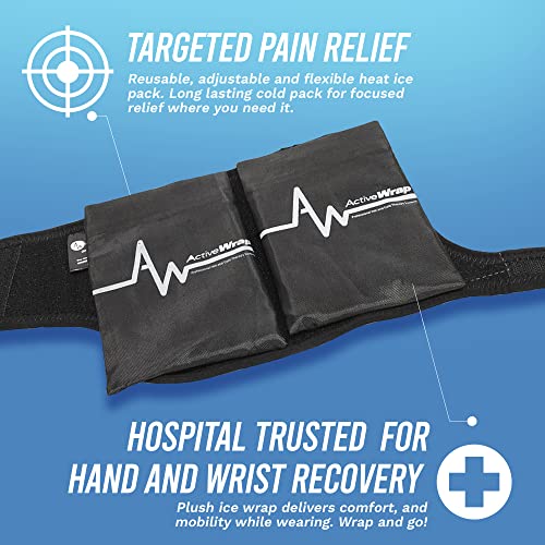 Activewrap - Hand And Wrist Ice Pack For Repetitive Strain, Pain, Swelling, Carpal Tunnel, And More, Reusable Ice Packs For Injuries With Compression Straps, Use For Hot And Cold Therapy, One Size #TOP2