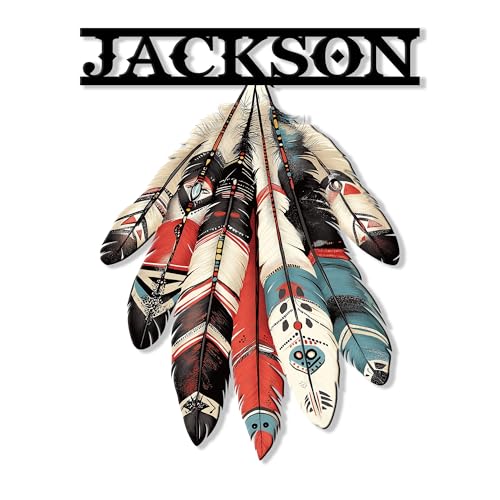 Custom Native American Metal Sign, Personalized Name Wall Decor with