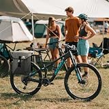 ICOCOPRO Fahrradtasche Doppeltasche, Dreidimensionale Fahrradtaschen für Gepäckträger, 35L Große Fahrradtaschen, Fahrrad Tasche mit wasserdicht Regenschutz, Gepäckträgertaschen für ebike MTB Rennrad