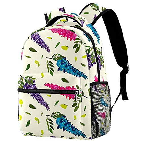 Sac à dos durable aux tulipes jaunes pour l'école des enfants