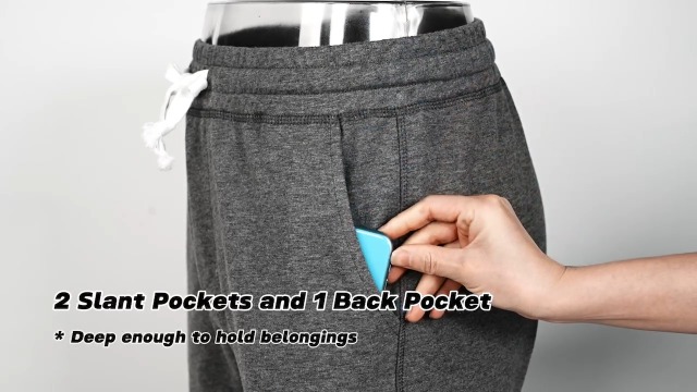 AMY COULEE Mens Cotton Athletic Pants Open Bottom Benin - View #2