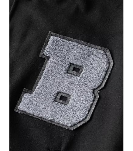 INVACHI Men's Varsity Jacket with Leather Patchwork Casual Baseball Jacket Spring Bomber Jacket4