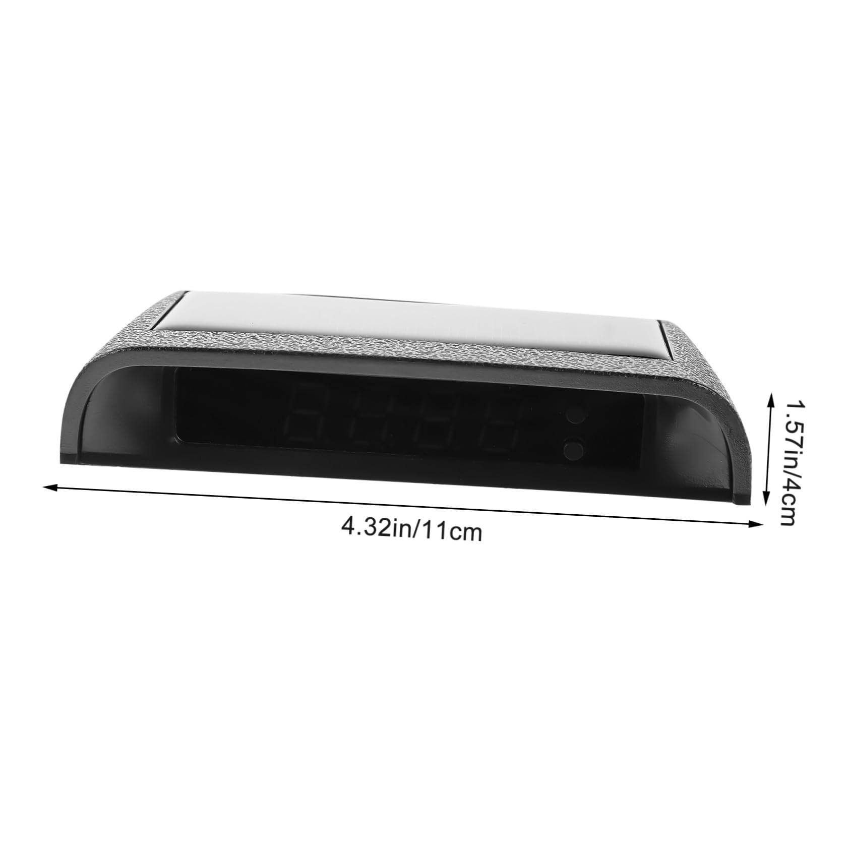 OUNONA 2pièces Horloge De Tableau De Bord Automobile Précision Élevée avec Thermomètre Solaire Horloge Électronique Auto Facile à Installer Et