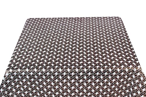 Image of The Furnishing Tree Waterproof Square Shaped 4 Seater Printed Dining Table Cover Size 60x60 inches with White Border Lace