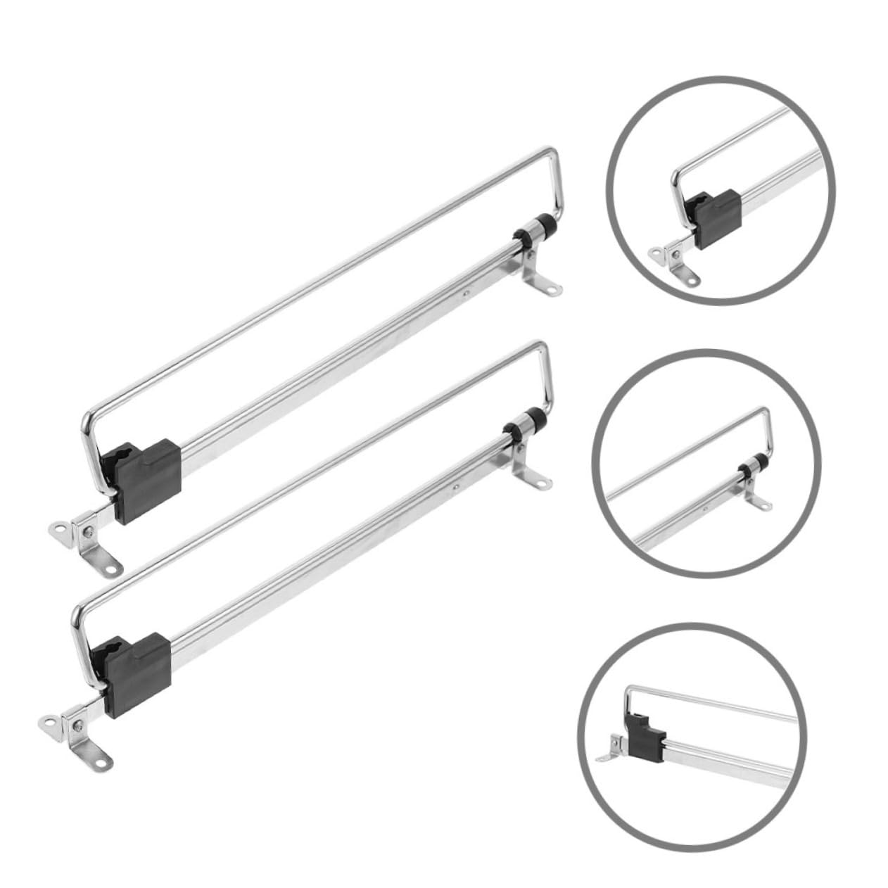 Appendiabiti Telescopico in Ferro Supporto Plastico 5 Pezzi Accessorio per Armadio e Bucato, 30cm per Ingresso e Camera da Letto