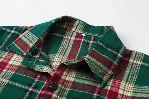 Image of Betusline Boy and Men Button Down Plaid Shirt