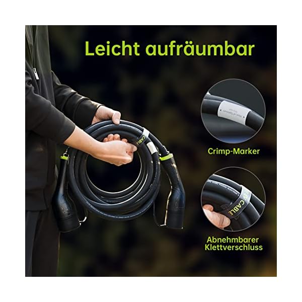 Syncwire Typ 2 Ladekabel, EV Ladekabel Typ 2 auf Typ 2 11 kW | 16 A | 3 Phasig – Bild 5