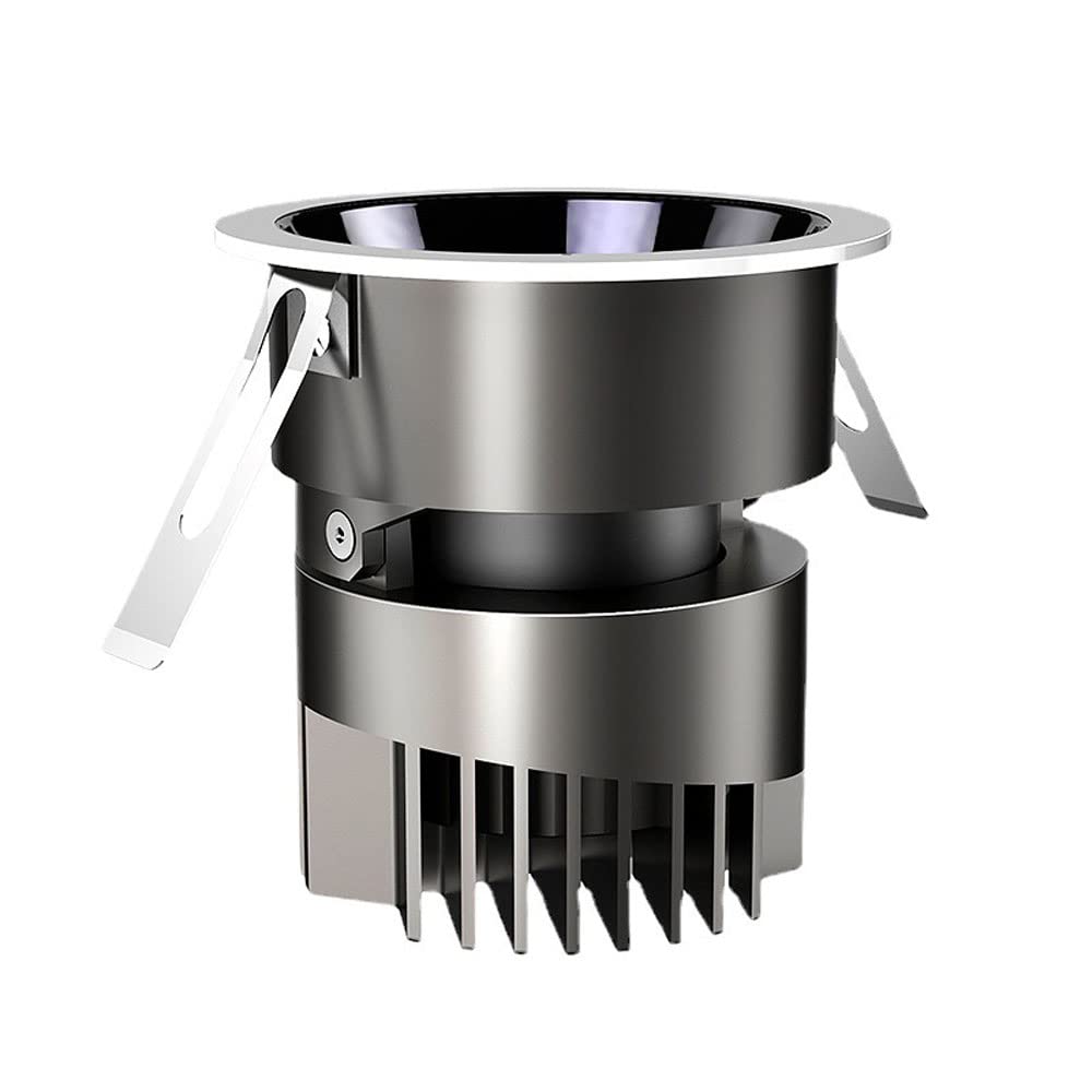 GTHTUHFD Anti-Glare Led Downlight, 3.3In Black Recessed Downlight Round Deep Cup Led Can Light 360 ° Rotation Spotlights Flush Mount Ceiling Lights,6000K,4000K,3000K/6000K/7W,4000k-7W