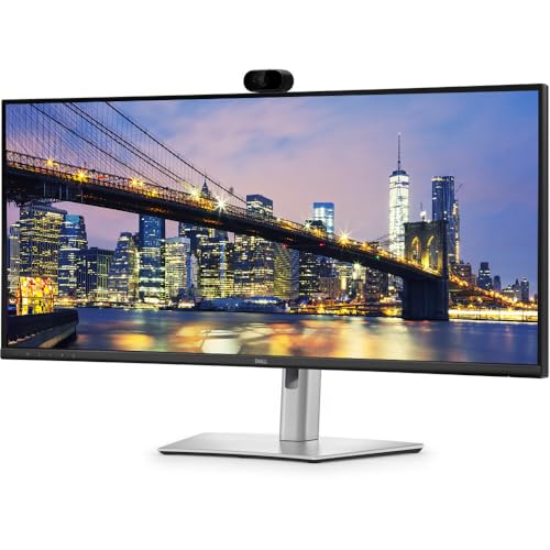 Image of Dell P3426WEB Pro P 34″ UW-QHD (3440 x 1440) 100Hz LED Curved USB-C Hub Conferencing Monitor, Mount Compatible, Webcam, Speakers, Black, USB-C Cable, Cleaning Kit