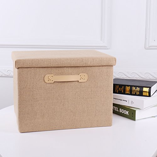image for TheWarmHome Beige Decorative Storage box with Lid Memory Box Organizer